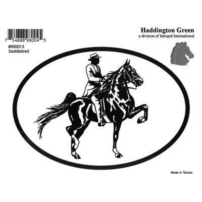 Saddlebred SB Gaited Horse Decal Oval Decal