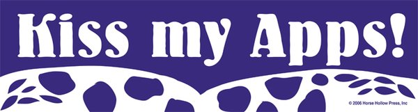 Kiss My Apps Appaloosa Horse Bumper Sticker