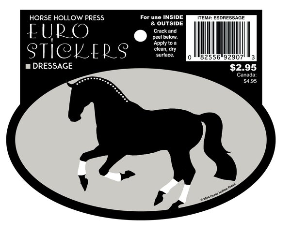 Dressage Horse Decal Euro Oval Window Sticker