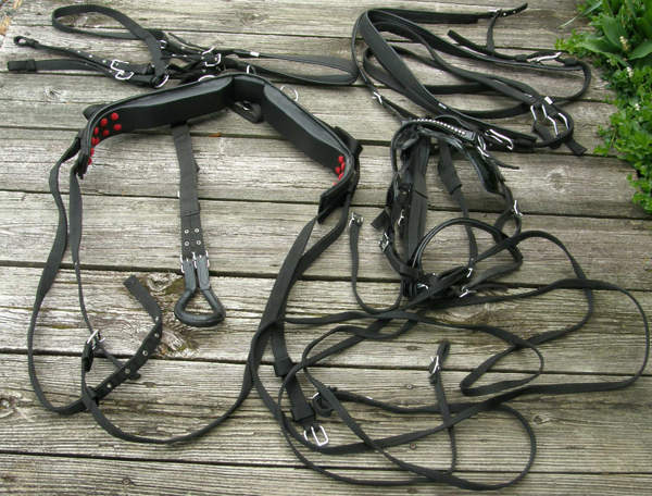 Nylon Driving Harness Cob Small Horse Harness Synthetic Harness Black