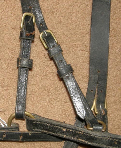 Leather Driving Harness Britching Hip Straps Hold Back Straps Leather Breeching Mule/Lg Pony Harness Parts