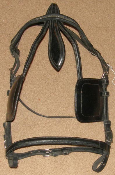 Driving Harness Bridle with Blinders Patent Leather Driving Horse Bridle with Square Blinds Blind Bridle Coach Bridle Surrey Bridle with Face Drop