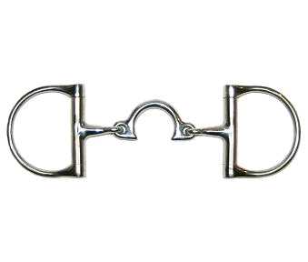 Professional Equine Horse SS Straight Roller Mouth Snaffle D-Ring Training Horse BIT TACK 35560v 