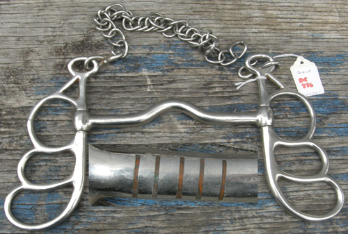 Coronet 6 1/4" - 6 1/2" Ported Mouth Butterfly Bit 3 Loop Driving Bit 3 Ring Butterfly Bit Draft Horse Driving Bit