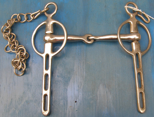5 1/2" Snaffle Jointed Mouth Liverpool Driving Bit Snaffle Liverpool Bit 3 Slot Driving Bit