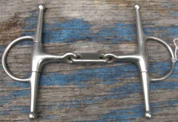 4 3/4" Dr Bristol Full Cheek Snaffle Bit Center Link Full Cheek Bit