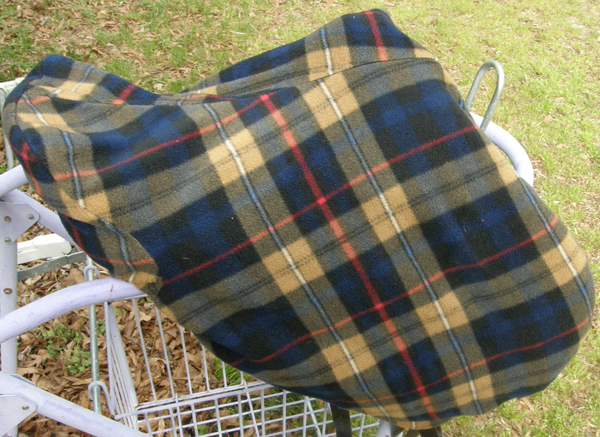 Centaur Fleece English Saddle Cover Protective Saddle Cover Plaid