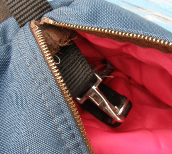 Cordura Nylon Quilted Halter Bag Padded Bridle Bag Navy Blue