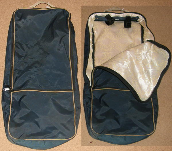Paris Tack Padded Nylon Halter Bag Bridle Bag Tack Carry Bag Navy Blue/Tan
