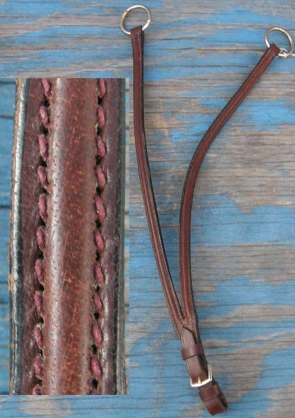 Buckle In Running Martingale Attachment Round Raised Running Martingale Attachment Dark Reddish Brown