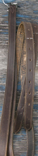 English Stirrup Leathers Lined Stirrup Leathers Non Stretch Leathers Dark Brown 1" x 56"
