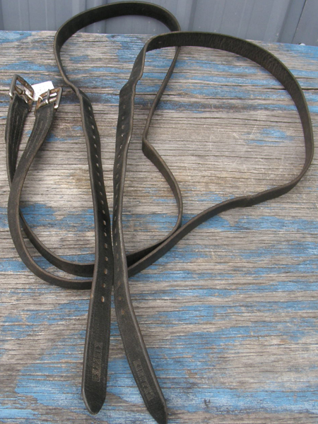 Kiefer Dressage Leathers Half Hole English Stirrup Leathers 1" x 65" Black
