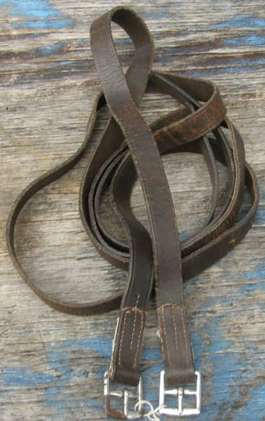 Extra Long English Stirrup Leathers English Leathers Dark Brown 1" x 62" XLong