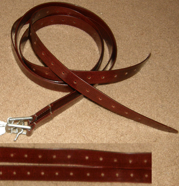 Synthetic English Stirrup Leathers Bio English Leathers Reddish Brown 1"x 59"
