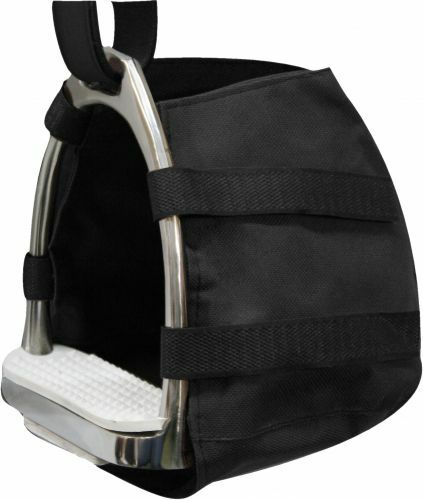 Showman English Stirrup Iron Covers Warm Toes Safety Covers Black