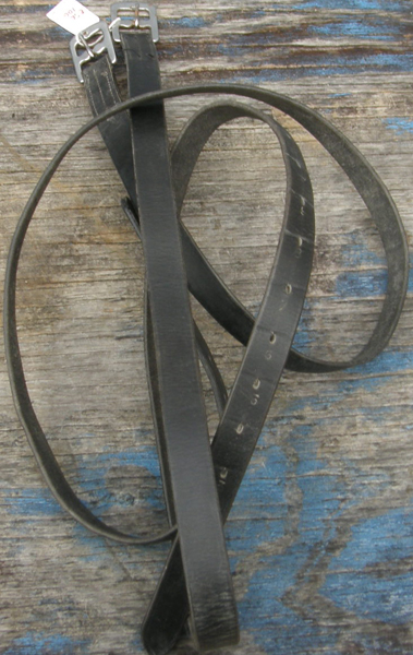 English Stirrup Leathers Half Hole English Leathers Black 1" x 55"