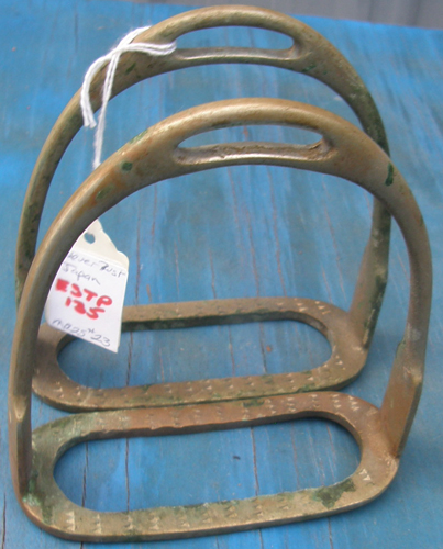 Vintage Antique Never Rust Japan Nickel Brass English Stirrups Irons 4 1/2