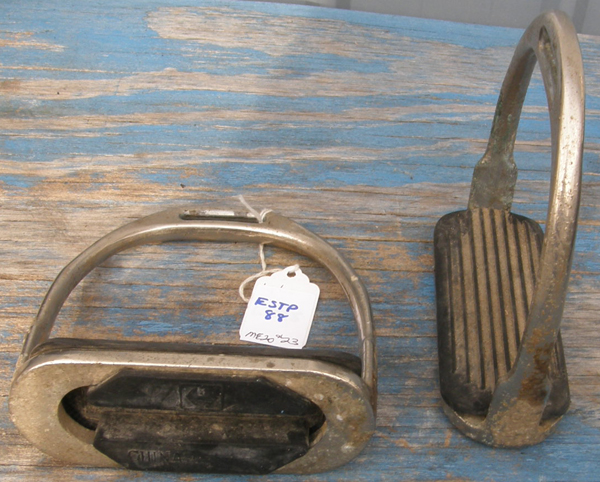 4 1/2” English Stirrups with Pads Stirrup Irons