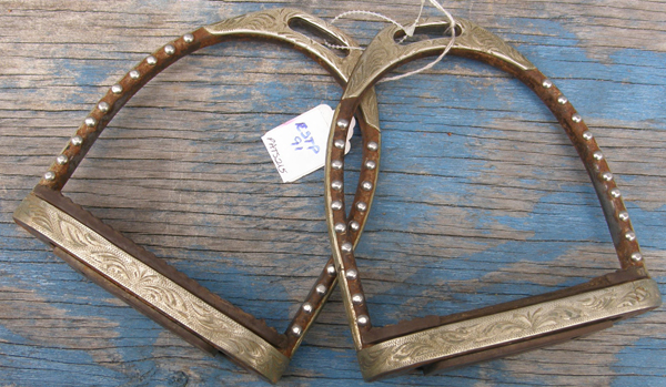 Engraved Silver Fillis English Stirrups English Stirrup Irons Silver Dots Spots 4 3/4