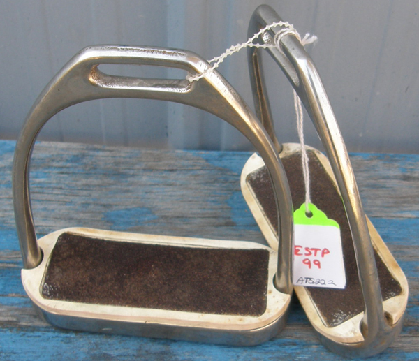 English Stirrups English Stirrup Irons with Sandpaper Tread Pads 4 1/2