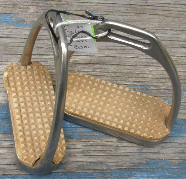 Korsteel Childs English Stirrups English Stirrup Irons with Pads 4"