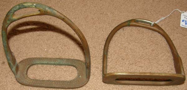 Vintage Never Rust Offset Stirrups Angled English Stirrups Stirrup Irons 4 1/2"