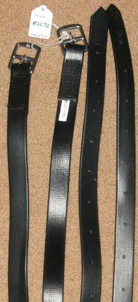 Synthetic English Stirrup Leathers Bio English Leathers Black 1" x 58"