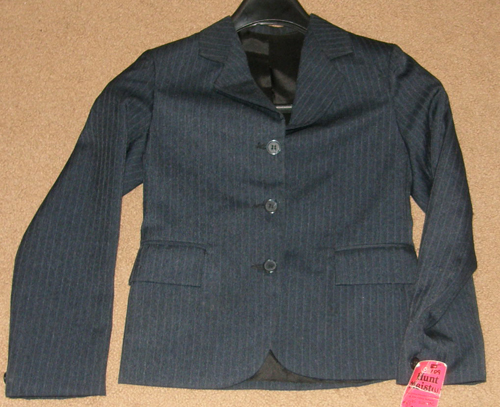 Devon Aire Hunt Meister English Jacket Hunt Coat English Riding Coat Childs 10 Navy Blue Pinstripe