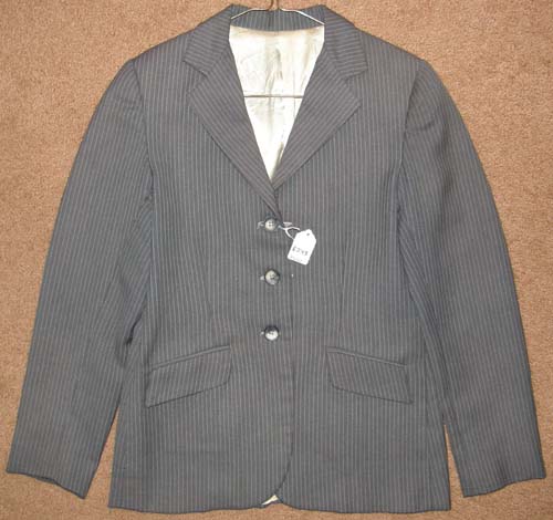 Devon Aire? English Jacket Hunt Coat English Riding Coat Childs 16 Grey Pinstripe