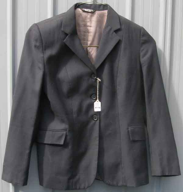 The Elite English Jacket Hunt Coat Wool English Riding Coat Ladies 16? Navy Blue Tone on Tone
