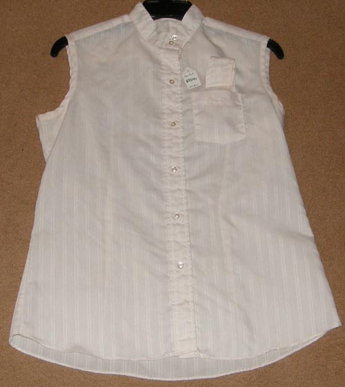 Beaufort Sleeveless English Show Shirt Ratcatcher Riding Shirt Ladies 16 Pale Pink Stripe