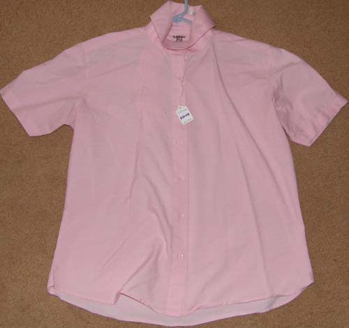 TuffRider Short Sleeve Show Shirt Ratcatcher Tuff Rider SS English Shirt Ladies 34 M Pink
