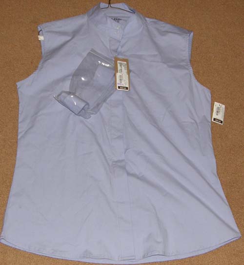 TuffRider Elegance Sleeveless English Show Shirt Ratcatcher Tuff Rider Riding Shirt Ladies XXL 40 Violet