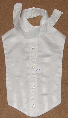 English Show Dickie Show Shirt Ratcatcher Ladies White on White