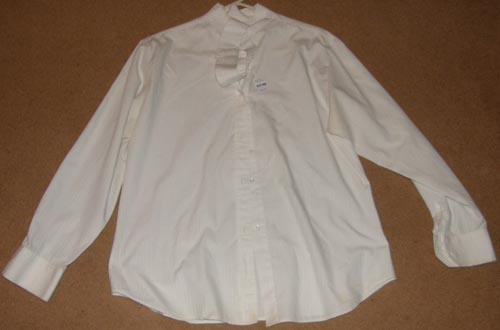 Van Teal Long Sleeve English Show Shirt Ratcatcher LS Ladies 16 White Tone On Tone