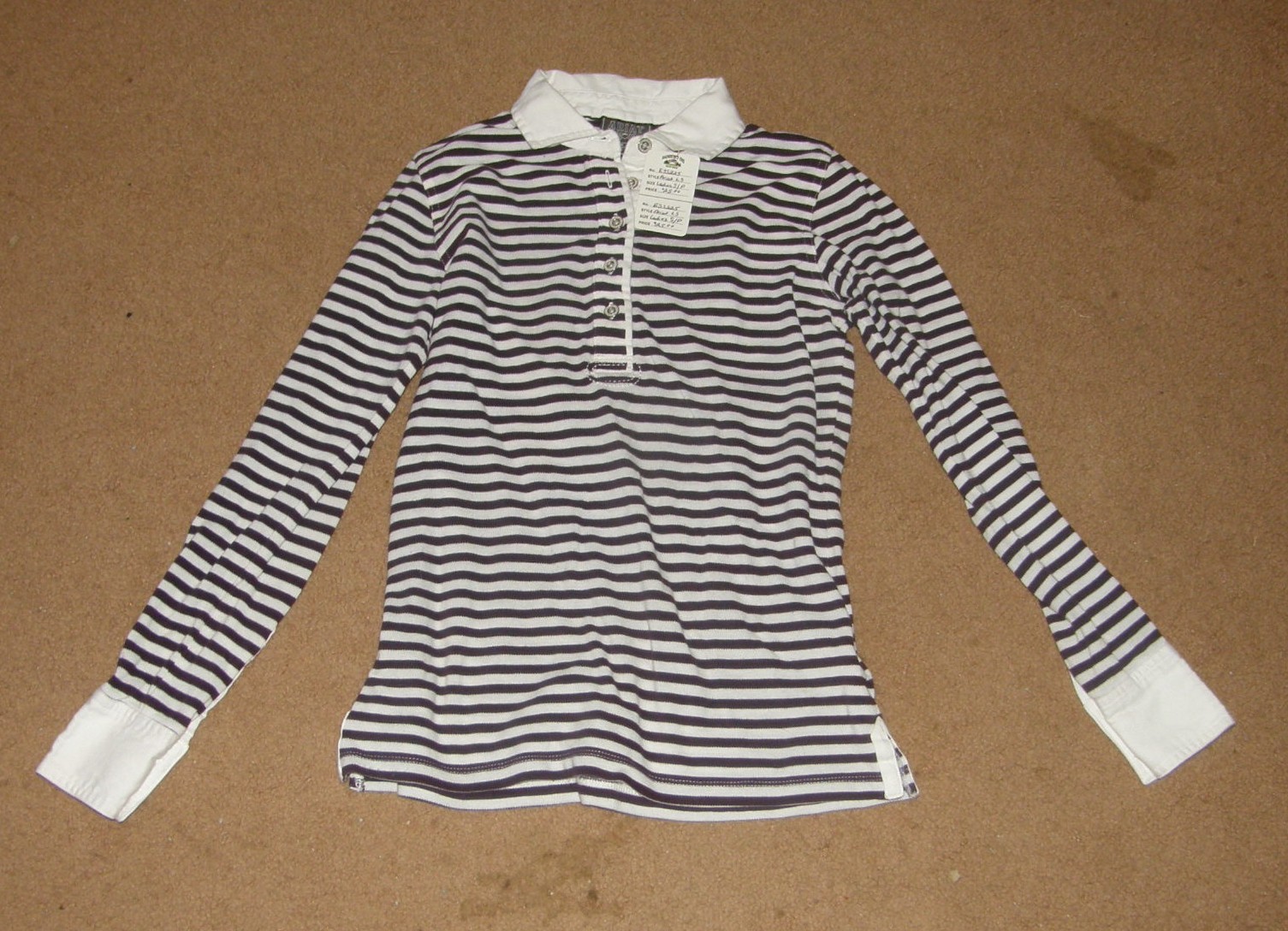 Ariat Long Sleeve Knit Riding Shirt English Riding Shirt Striped Riding Top Ladies S/P