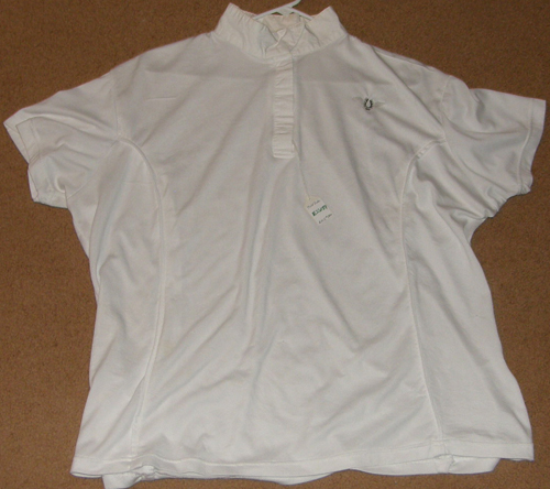 TuffRider Kirby Kwik Dry Short Sleeve Show Shirt Tuff Rider English Riding Shirt Ladies 3X White