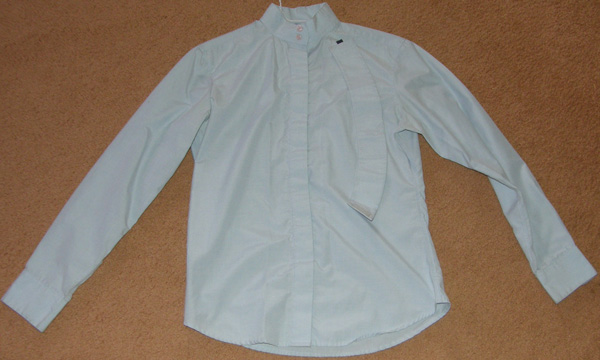 Long Sleeve English Show Shirt Ratcatcher English Riding Shirt Ladies 36 Lt Blue