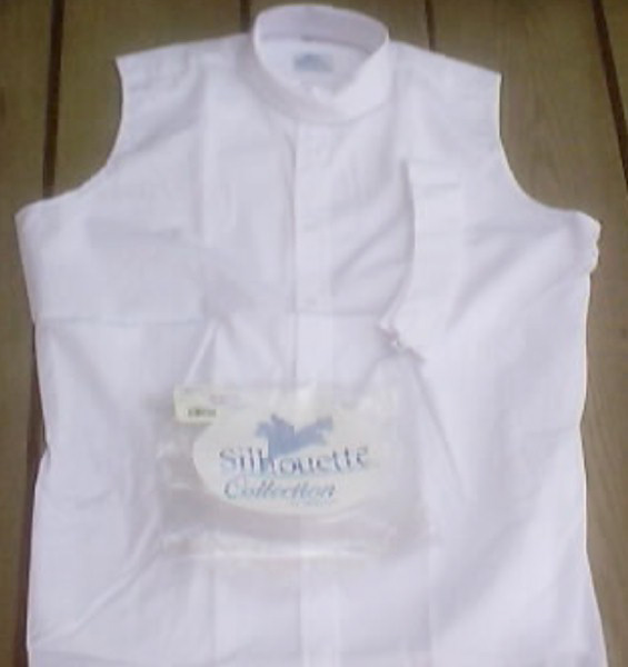 Millers Silhouette Collection Sleeveless Show Shirt English Riding Shirt Childs 4 6 White