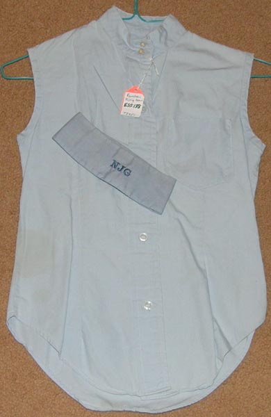 Vintage Equestrian Correct Riding Apparel Sleeveless English Show Shirt Ratcatcher Riding Shirt Childs 6 Blue