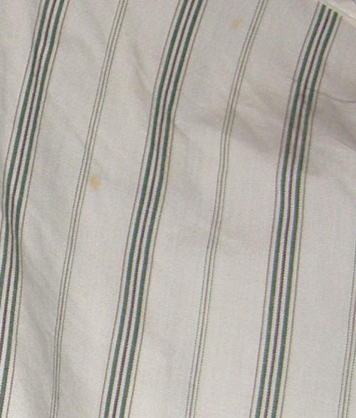 Millers Hyde Park Long Sleeve English Show Shirt Ratcatcher Riding Shirt Ladies 36 White w/Hunter Green/Tan Stripe