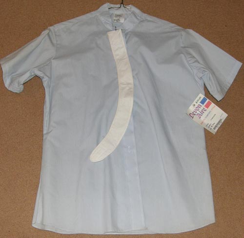 Devon Aire Concour Short Sleeve English Show Shirt Ratcatcher Riding Shirt Ladies 36 Lt Blue