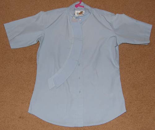 Pale Horse Designs PHD Classics Short Sleeve English Show Shirt English Riding Shirt Childs 14 Lt Blue