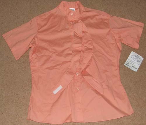 Devon Aire Nouvelle Stretch Show Shirt S/S English Riding Shirt Coral Ladies 38R