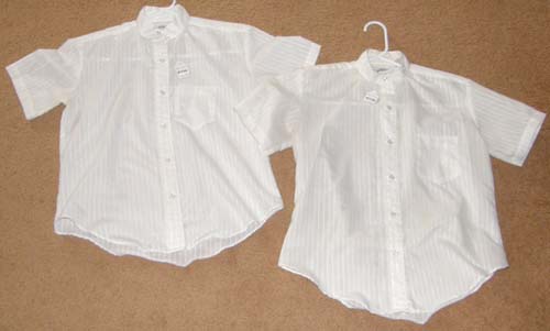 Beaufort Short Sleeve Show Shirt SS English Riding Shirt Ladies S M White Tone on Tone