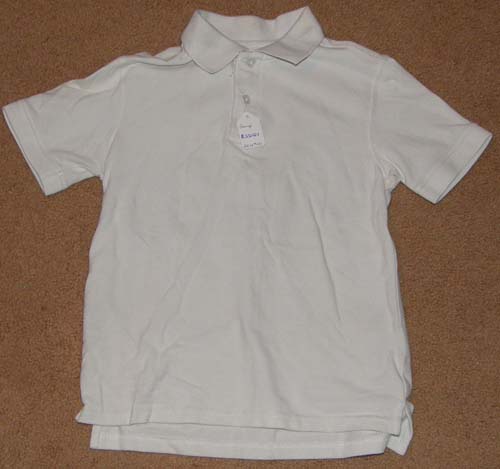 George Button Down Short Sleeve Polo Shirt English Show Shirt Riding Shirt Boys Childs S White