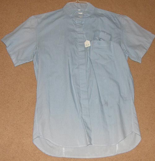 Cambrai Short Sleeve Show S/S English Riding Shirt Ladies 12 Blue Stripe on Blue