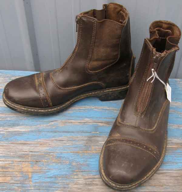 TuffRider Zip Up Paddock Boots English Boots Ladies 5 Brown