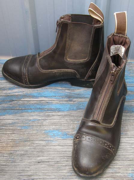 Equistar Zip Up Paddock Boots Jodhpur Boots English Boots Childs 4 Brown