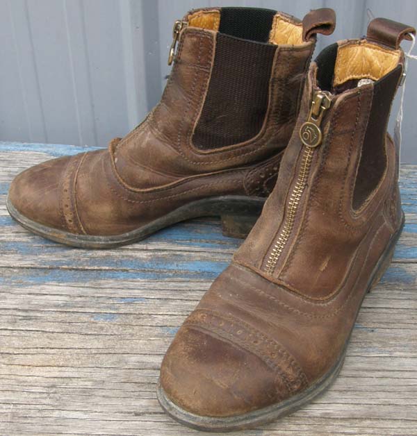 Ovation Tuscany Zip Paddock Boots Jodhpur Boots English Boots Childs 2 Brown